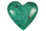 Polished Malachite & Chrysocolla Heart - Peru #250314-1